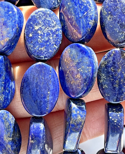 Lapislazuli perlen oval - perlen,