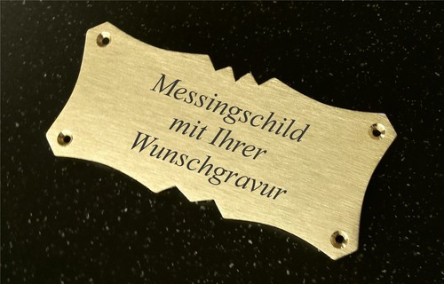 Messingschild türschild - -,
