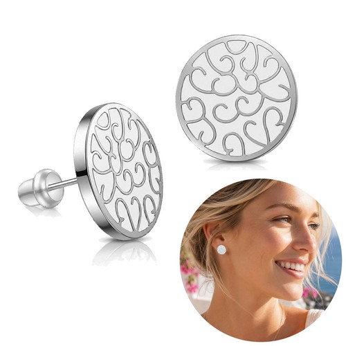 Ohrstecker florale linien - ohrstecker,