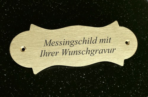 Messingschild türschild - messingschild,