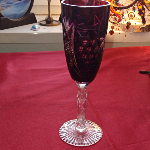 Lila sektglas mit klarem - sektglas,