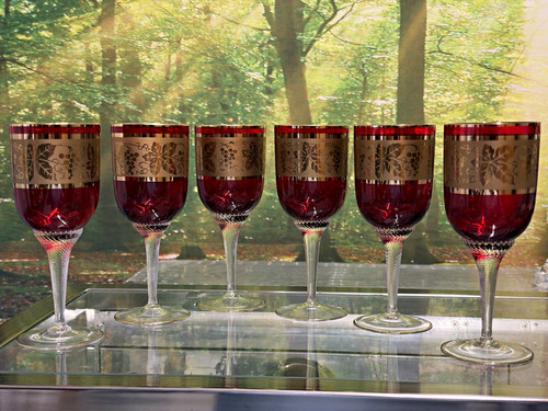 Weingläser glas - 6x,