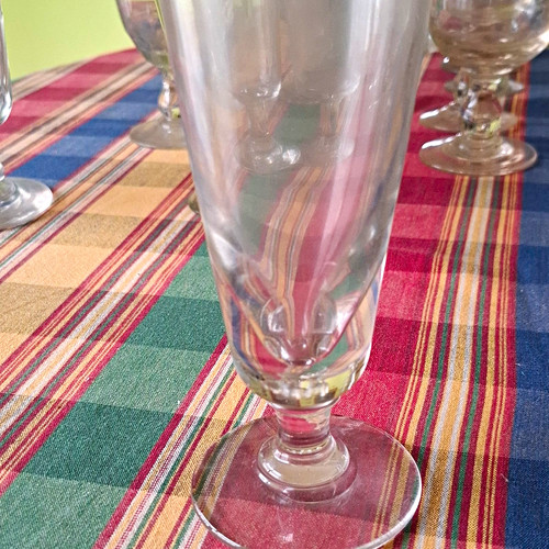 Transparentes stielglas mit - stielglas,
