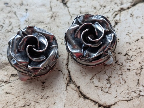Große rosen ohrclips - rosen, ohrclips🌹